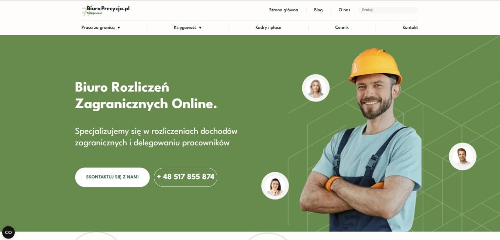 Strona internetowa biuro precyzja